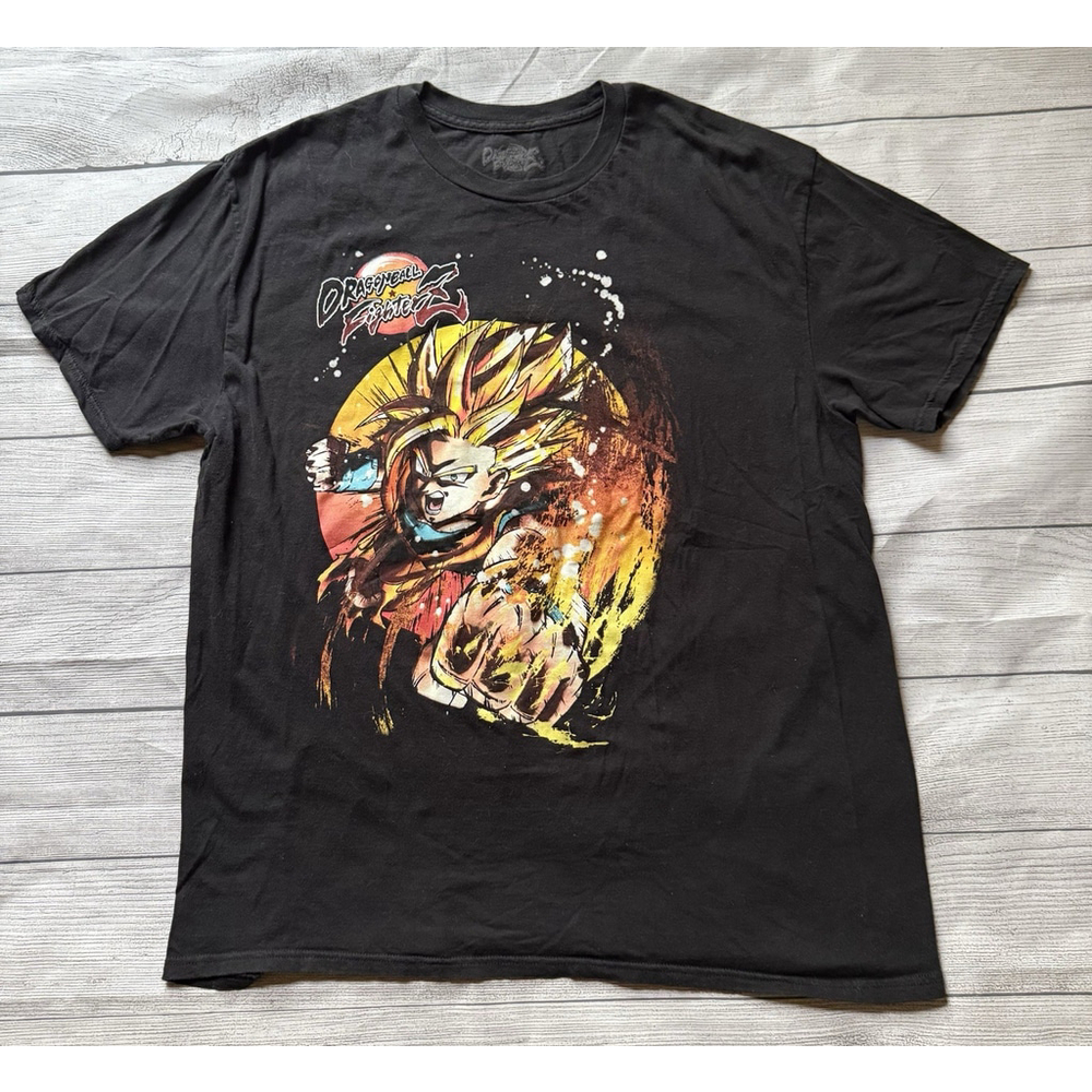 Dragon Ball FighterZ Video Game Licensed Graphic T Shirt Size XL Black